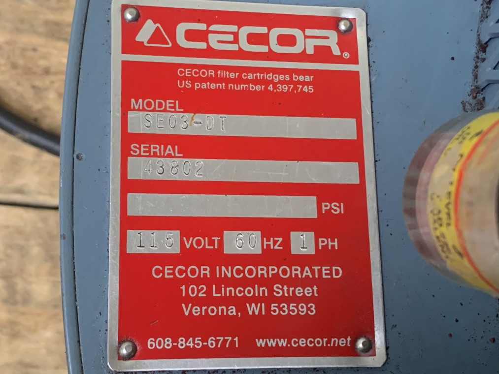 Cecor SE03-DT 55 GAL Drum Top Vacuum